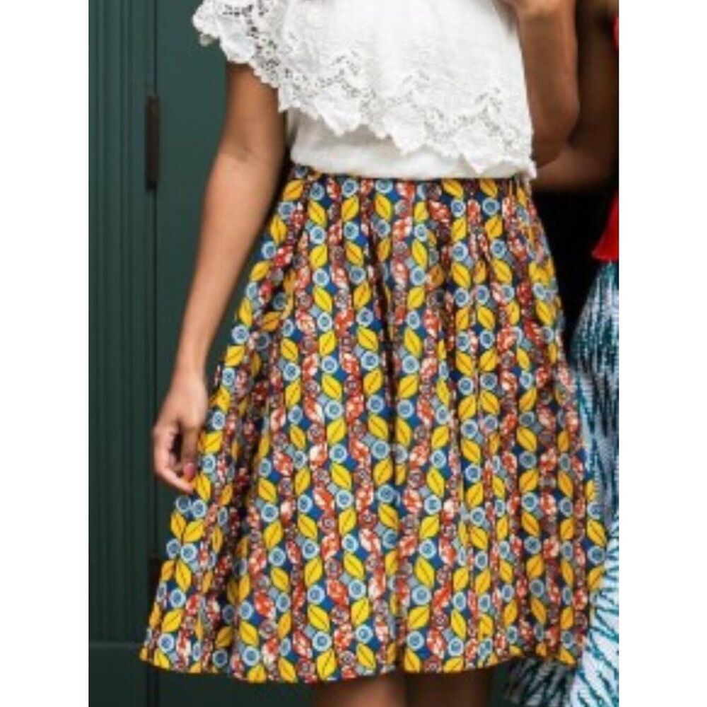 Francis + Benedict Colorful Grace Midi Skirt Sz. S